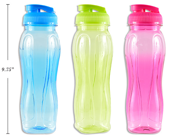 Transparent Flip Top Sports Water Bottle