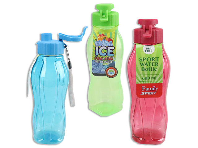Transparent Flip Top Sports Water Bottle