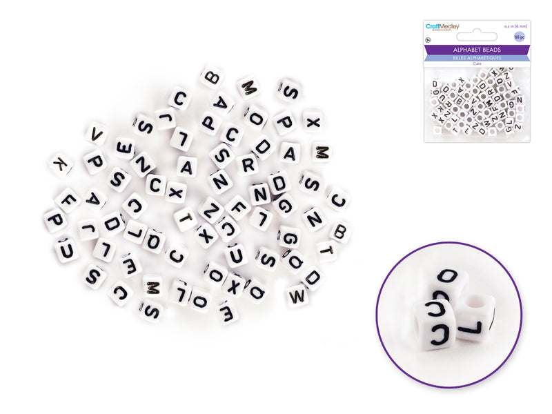 Alphabet White Letter Beads