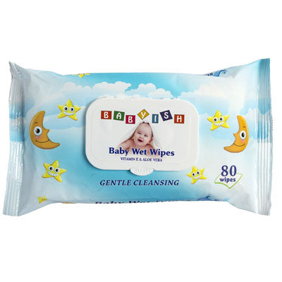 Baby Blue Plastic Wipes