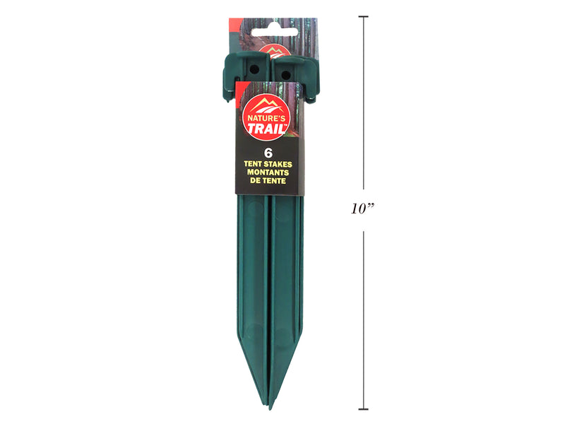 Green Tent Stakes 6 Pack
