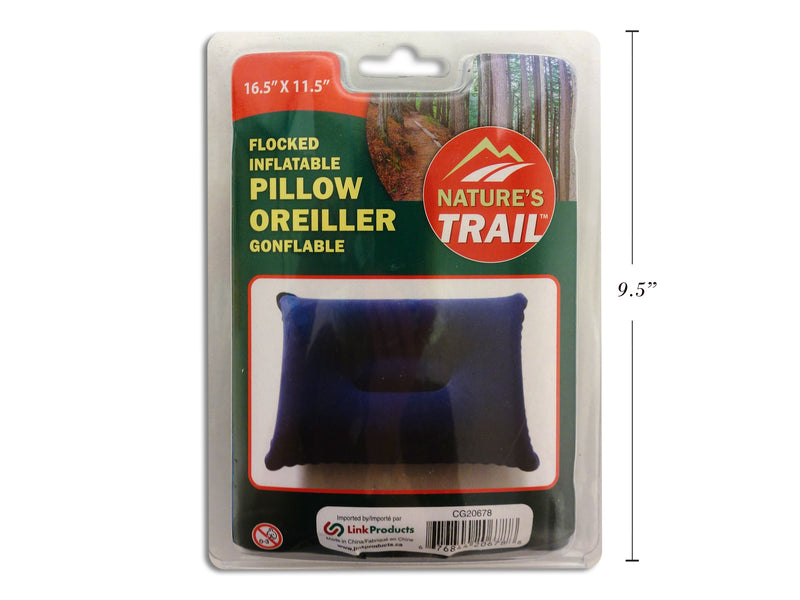 Flocked Inflatable Camping Pillow