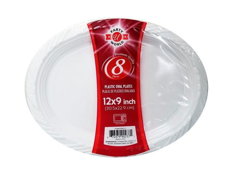 White Oval Microwave Plate