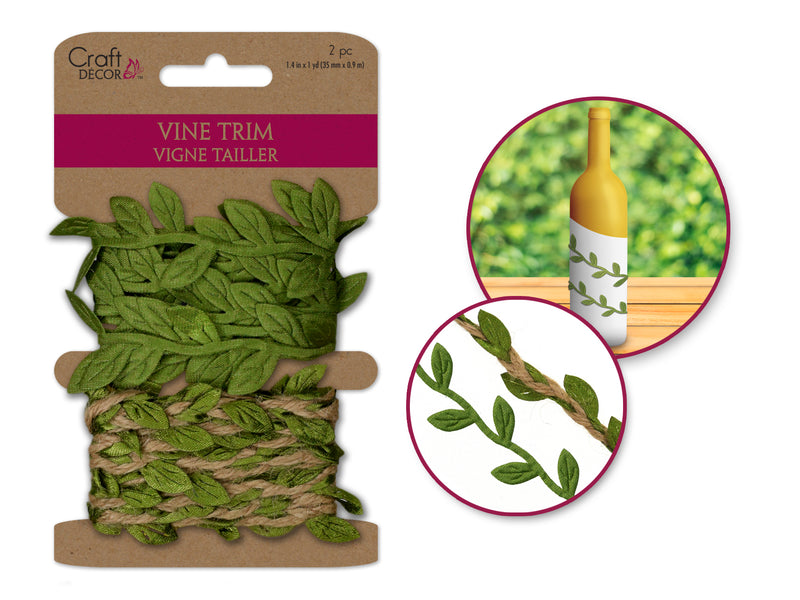 Craft Decor Ribbons Mini Leaves Vine Trim Garland