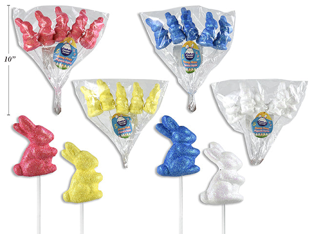 Glitter Polyfoam Bunny Pick 5 Pack
