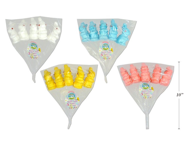 Glitter Polyfoam Bunny Pick 5 Pack