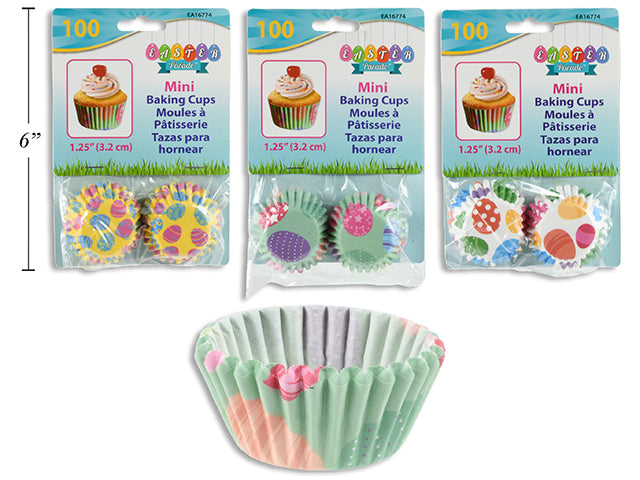 Mini Easter Baking Cups 100 Pack