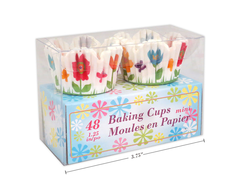 Spring Mini Die Cut Petal Shaped Baking Cups 48 Pack