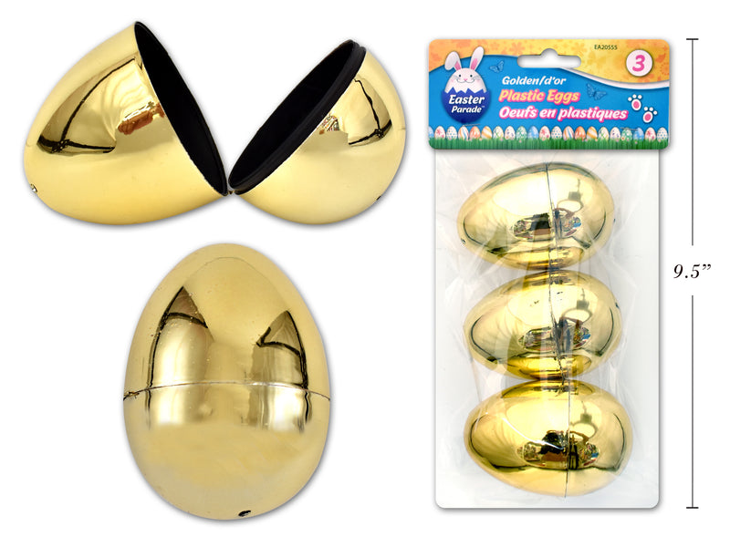 Golden Fillable Eggs 3 Pack