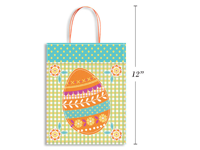 Easter Kraft Gift Bag With Glitter Large