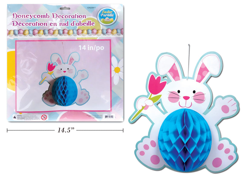 Easter 3D Bunny Honeycomb Hanging Decoration