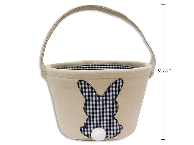 Canvas Line Easter Basket With Handle