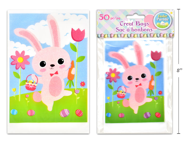 Easter Bunny Print Treat Bags 50 Pack