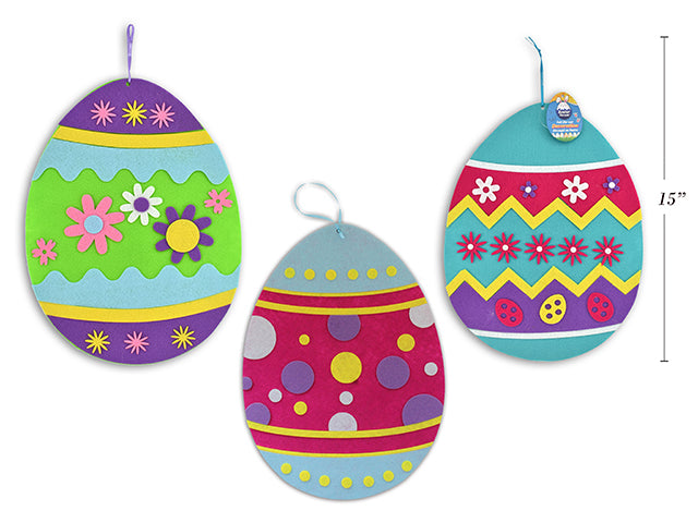 Easter Felt Hanging 3D Egg Decoration