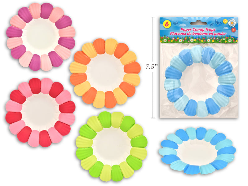 Easter Spring Paper Candy Trays 6 Pack