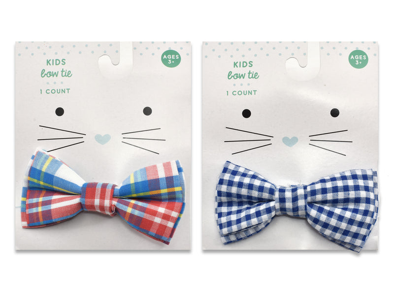 Childrens Double Layer Clip On Bow Tie