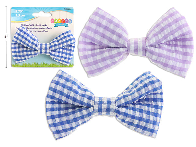 Childrens Double Layer Clip On Bow Tie