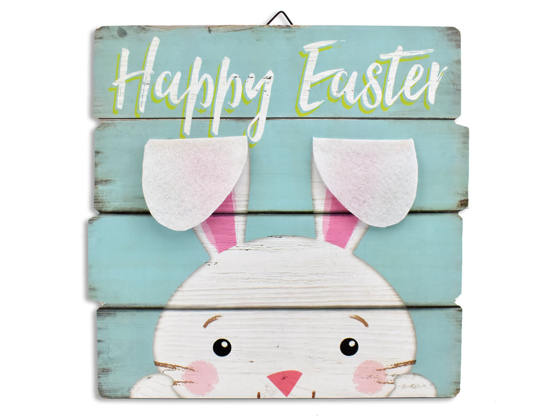 Easter Bunny Hanging Plaque With Folding Felt Ear