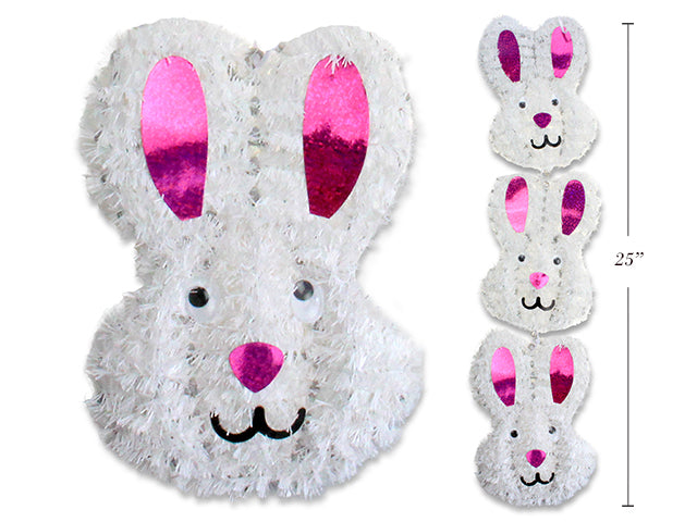 Easter Tinsel Holographic Bunny Plaque