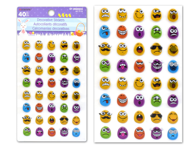 Epoxy Emoji Easter Egg Sticker