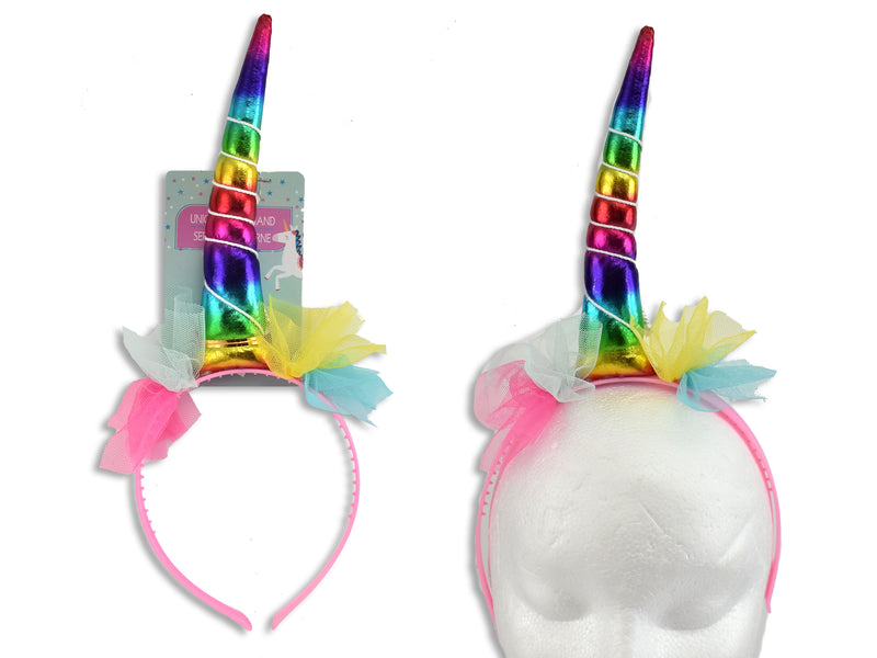 Rainbow Unicorn Bunny Ear Headband