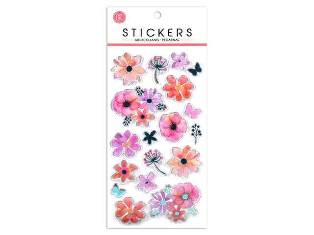 Spring Pastel Flower Foil Stickers