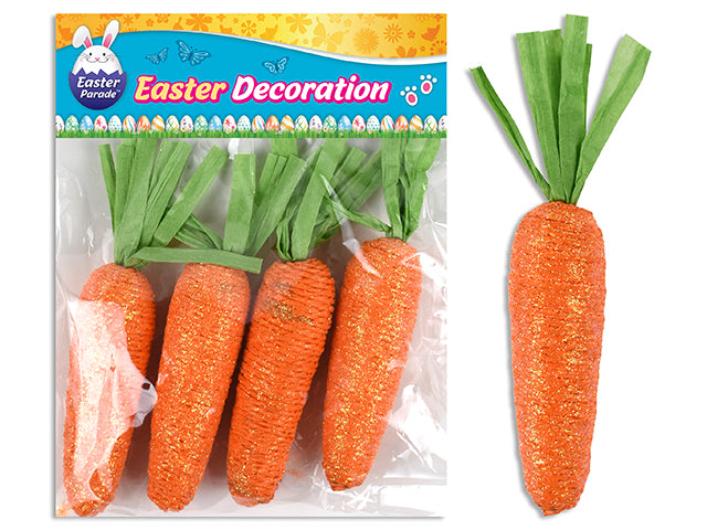 Easter Glitter Jute Wrapped Carrots