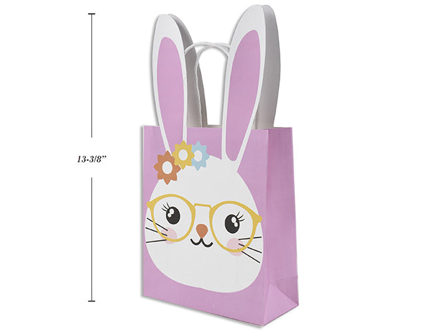 Easter White Kraft Die-Cut Bunny Giftbag.