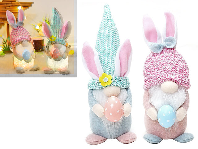 Easter Plush Gnome With Bunny Ears Holding Egg