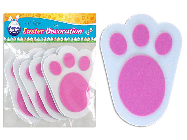 Easter 2 Layers Foam Easter Bunny Tracks Stickers