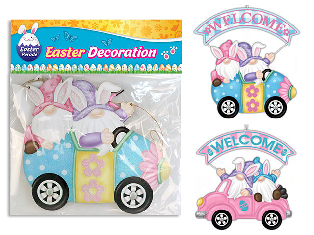 Easter Hanging Glitter Foam Welcome Plaque