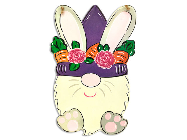 Easter Die Cut Gnome Metal Hanging Plaque