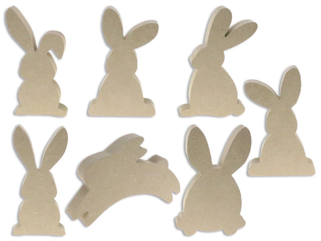 8In Easter Decor Your Own Die-Cut Bunny Mdf Decoration. 7 Asst.Styles. Pbh.