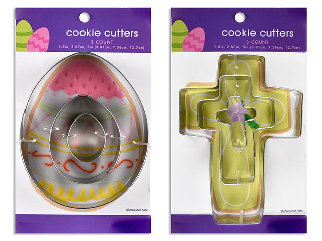 Set/3 Easter S/S Cookie Cutters. 2 Asst.Styles. T.O.C.