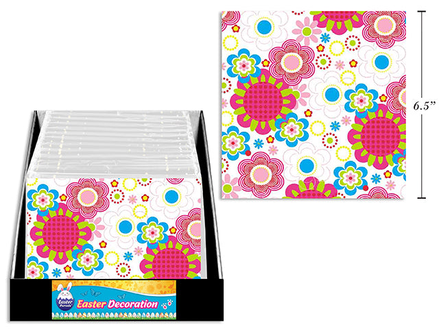 16Ct Spring Luncheon Napkin In Display. 6.5In X 6.5In. 2-Ply Napkin. 12/Dsp.