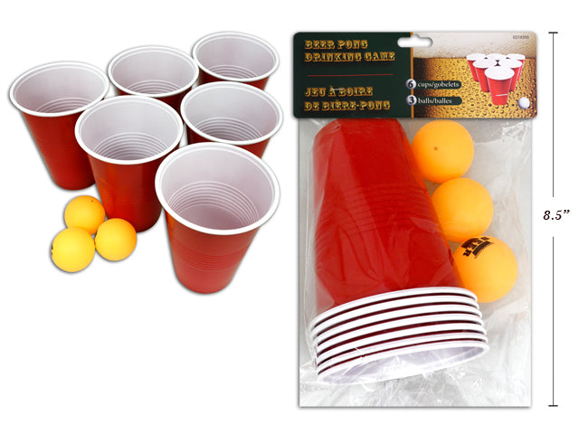 Beer Pong Drinking Game Set