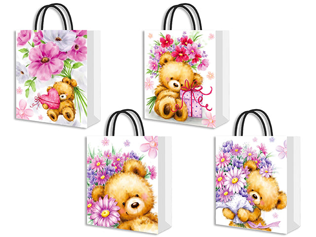 Easter Matte Pastel Cartoon Bear Gift Bag Medium