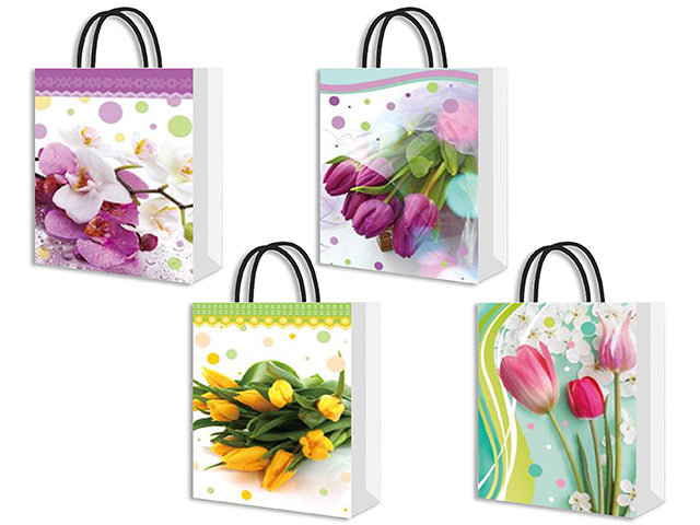 Easter Matte Spring Flowers Gift Bag Medium