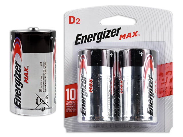 Energizer Max D Batteries 2 Pack