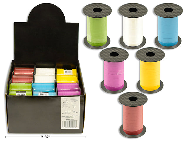 Multicolors Solid Matte Curling Ribbon 5mm x 100'