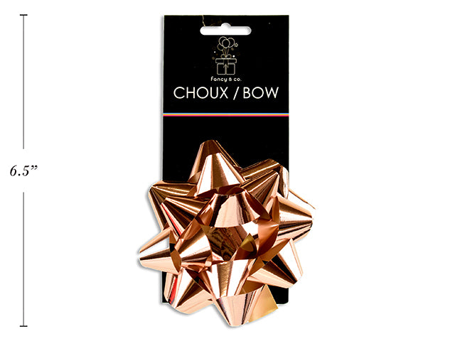 4" Bow Rose Gold Color