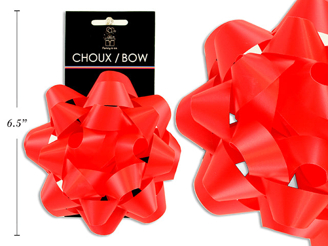 Star Bow 5'' Matte Hot Red