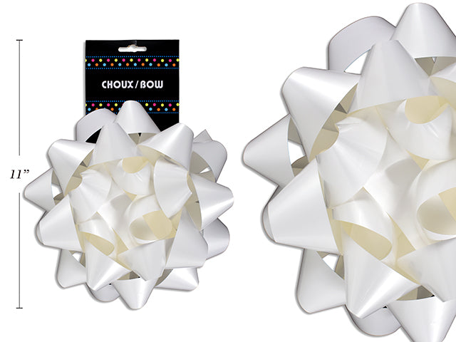10" Star bow metallic White