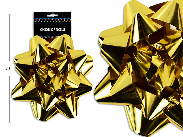 10" Star bow metallic Gold