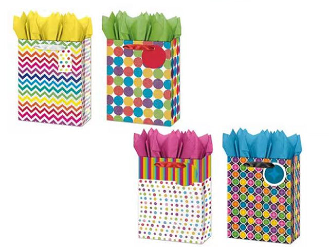 Vivid Series Gift Bag M 18X23X8Cm Asst 210 Gsm