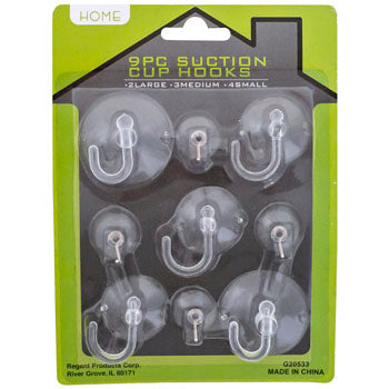 Suction Cup Hooks 9 Pack