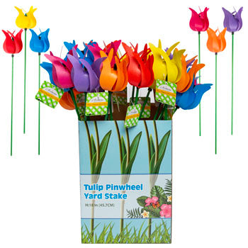 Tulip Yard Stake Pinwheel