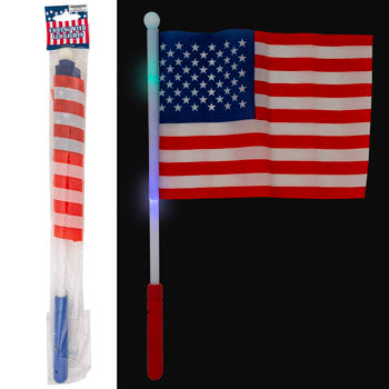 American Flag With LED Light Stick