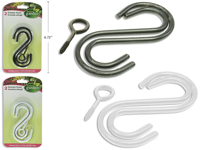 Vinyl Coated Extender Hooks 2 Pack