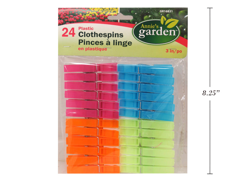 Plastic Clothespin 24 Pack